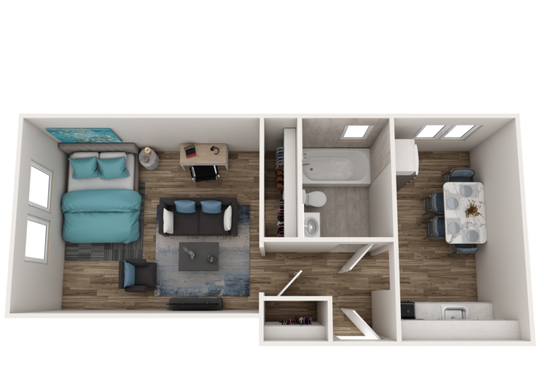 Drexel Court Drexel Court Floor Plan B - A11, Studio 