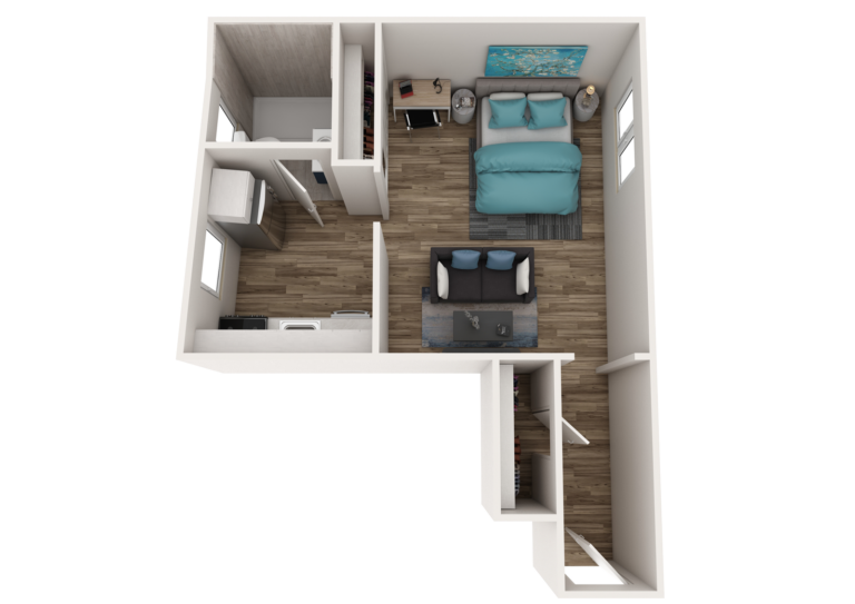 Drexel Court Drexel Court Floor Plan K - A25, A35, Studio 