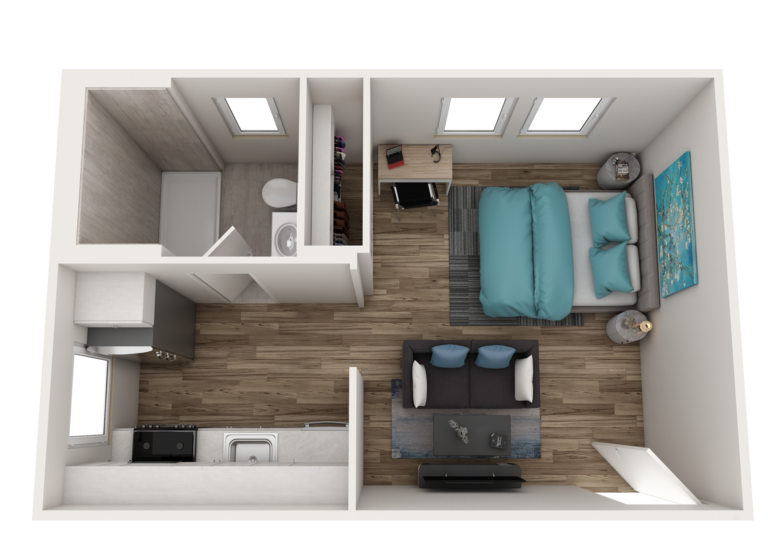 Drexel Court Drexel Court Floor Plan O - B14, Studio 