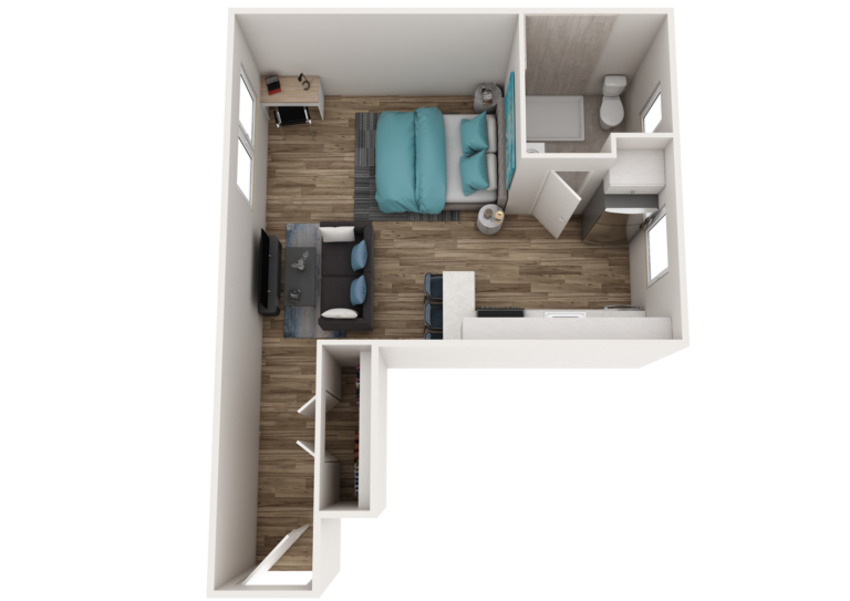 Drexel Court Drexel Court Floor Plan P - B15, Studio 