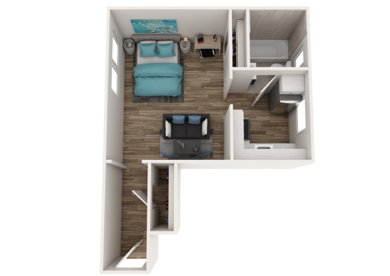 Drexel Court Drexel Court Floor Plan T - B25, B35, Studio 