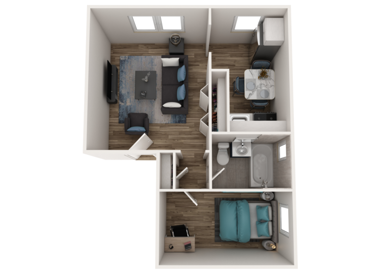 Drexel Court Drexel Court Floor Plan U - B30, 1-Bedroom 