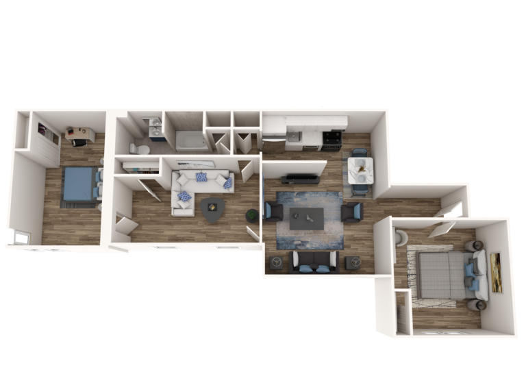 Franklin Court Franklin Court Floor Plan H - 207, 2-Bedroom 