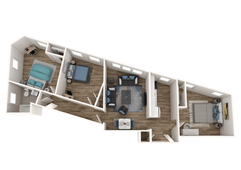 Franklin Court Franklin Court Floor Plan H - 303, 3-Bedroom 