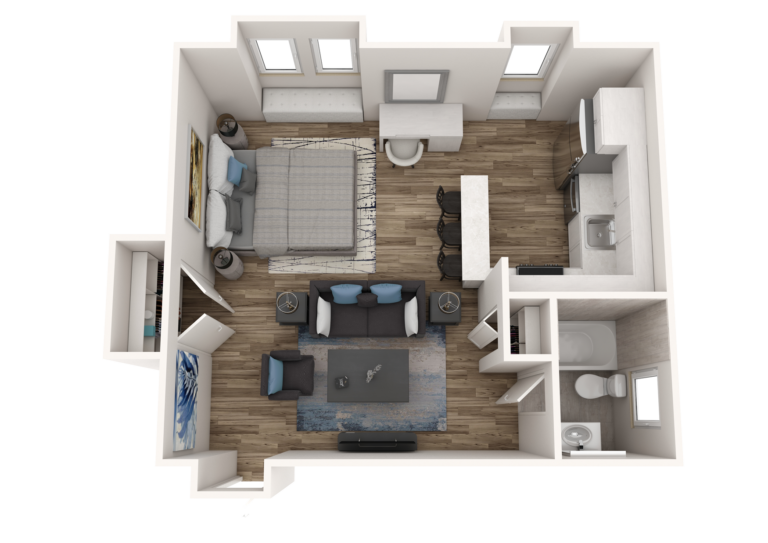 The Larchmont The Larchmont Floor Plan A - B1, Studio 