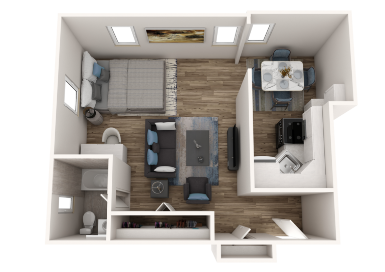 The Larchmont The Larchmont Floor Plan B - B2, Studio 