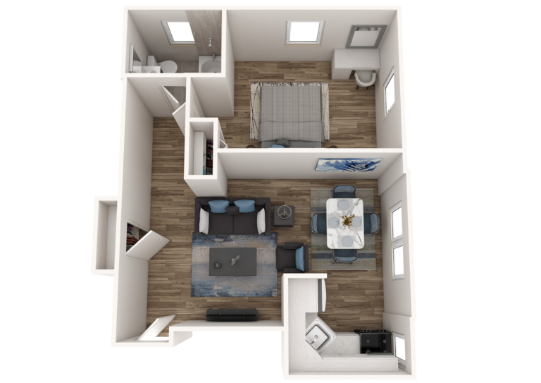 The Larchmont The Larchmont Floor Plan G - 102, 1-Bedroom 