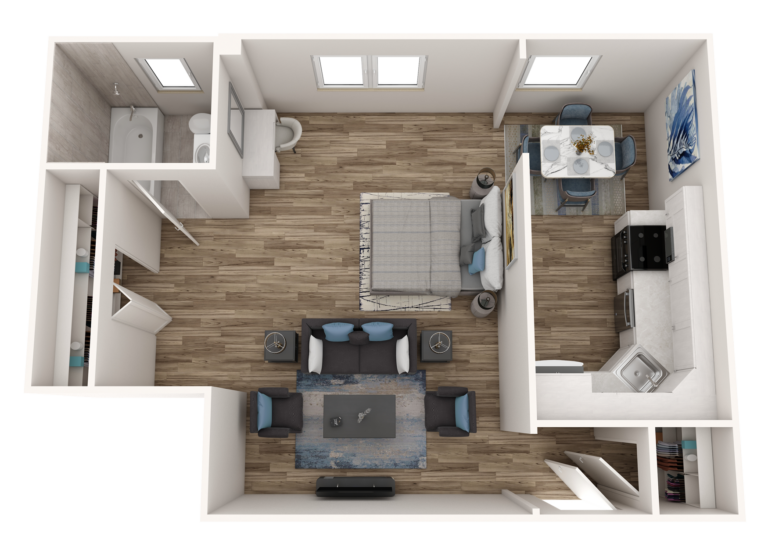 The Larchmont The Larchmont Floor Plan I - 107, 207, 307, Studio 