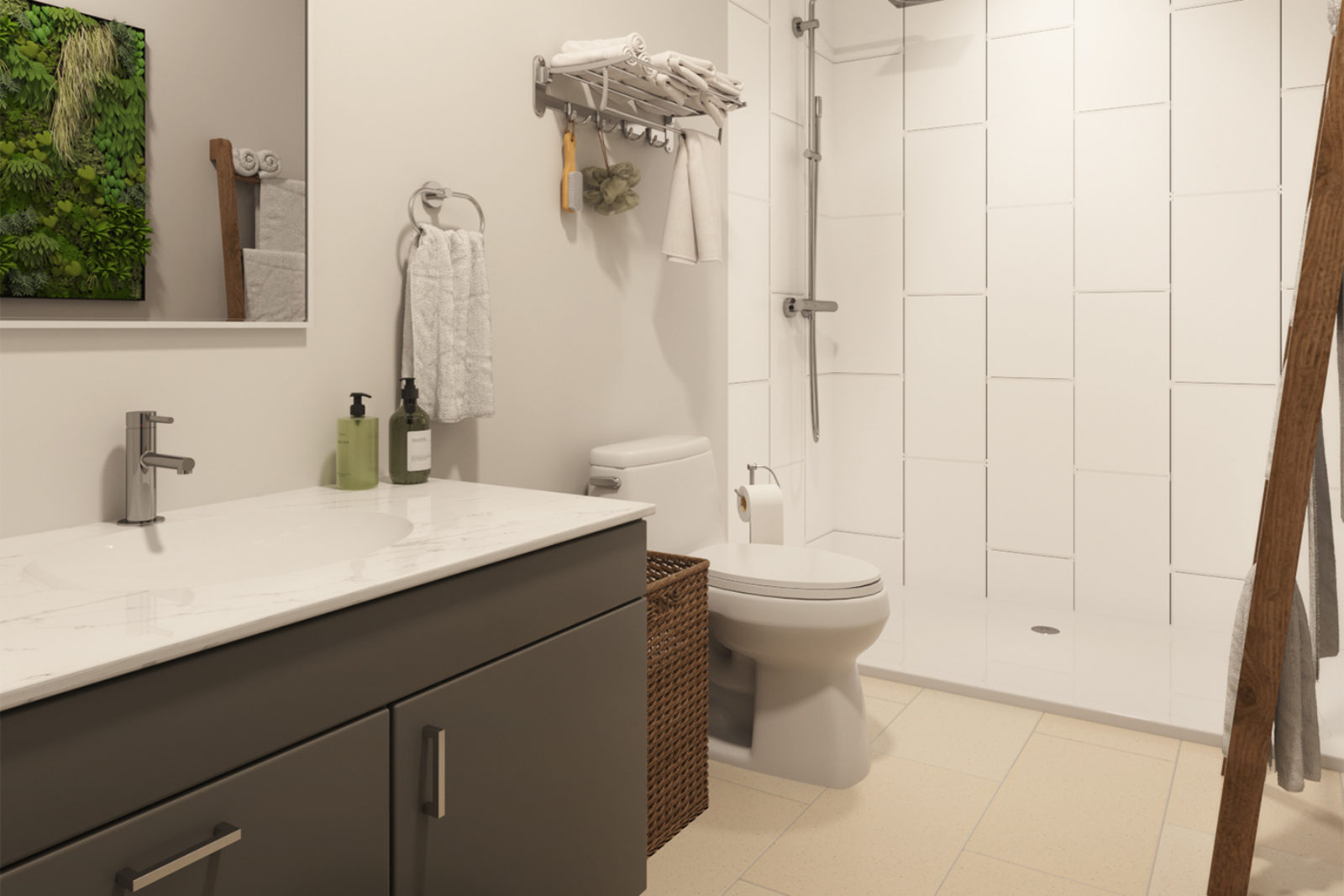 Interior Bathroom of 3828 Spring Garden Street Apartments