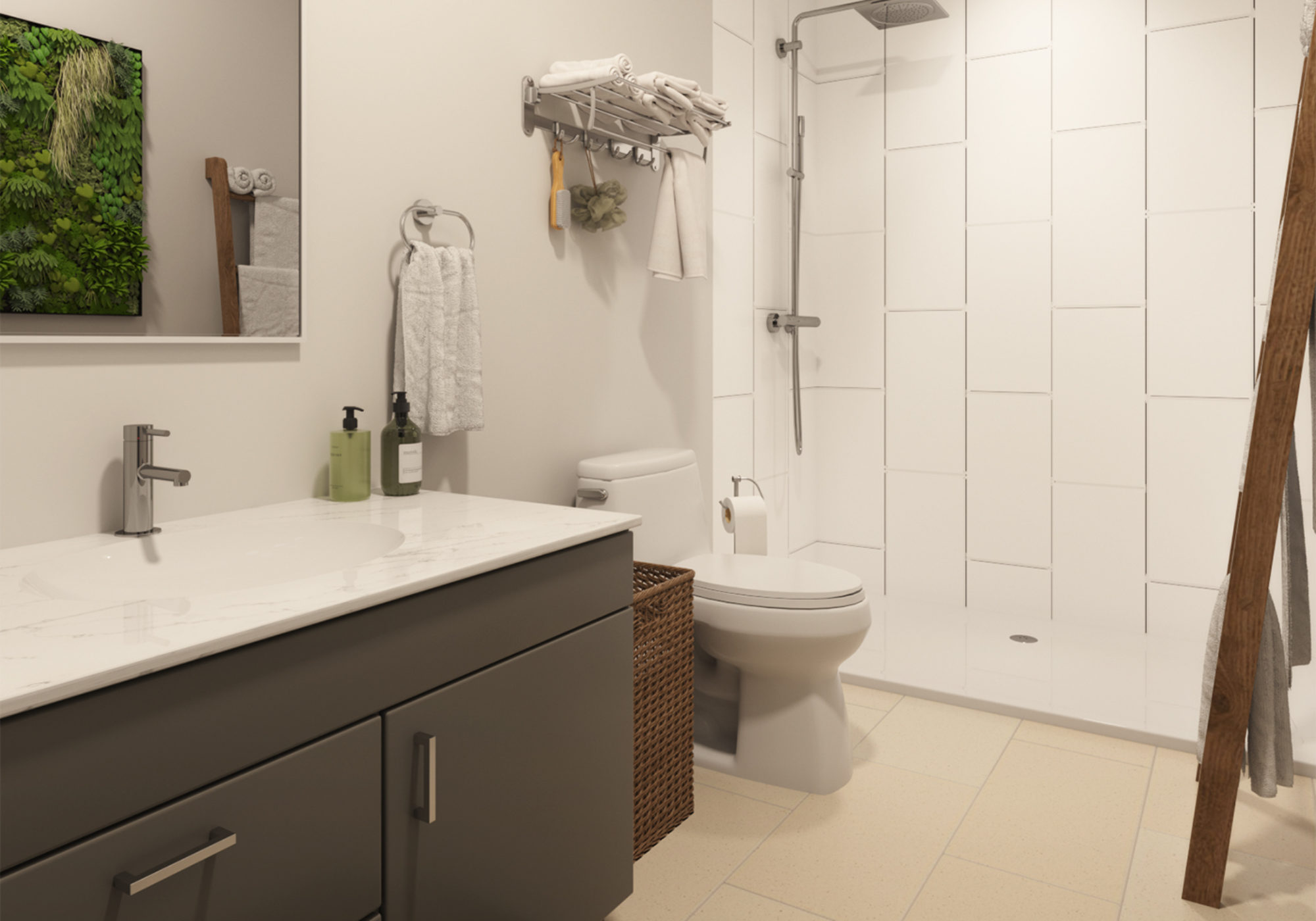 Interior Bathroom of 3828 Spring Garden Street Apartments